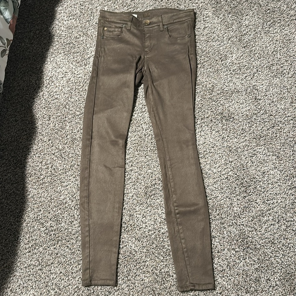 Toothpick skinny faux suede pants - Picture 3 of 10